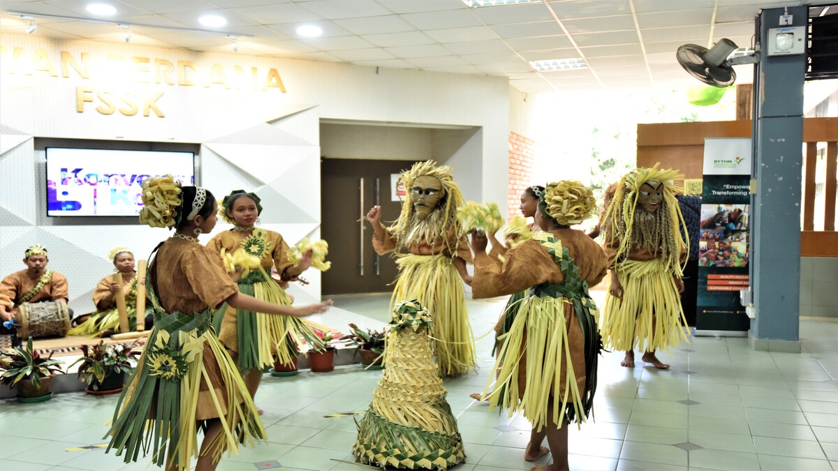 Mah Meri Orang Asli tribe members in a traditional performance.