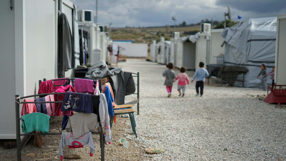Syrian refugee camp in the outskirts of Athens. Photo captured by Julie Ricard.