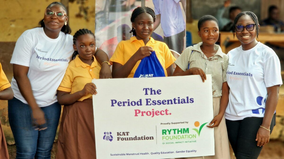 RYTHM and KAT Foundation partner up on the Period Essentials Project in Ghana.